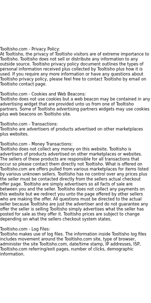 tooltisho privacy