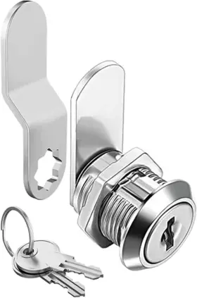 Cgs-2 Adovoc Cabinet Lock With Key 5/8 Inch Drawer Cam For 1 Piece Silver