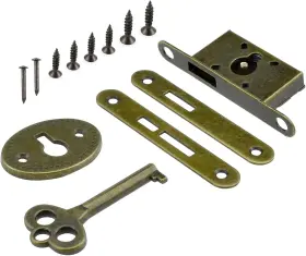 Aifeier Et 779303537185 Antique Cabinet Lock Full Mortise Vintage Spring Drawer With Key Bronze