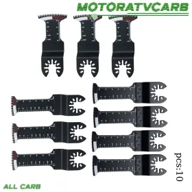 Mot4459950 All-carb 10pcs Bi-metal Japanese Tooth Extra Long Multitool Universal Blade Kits