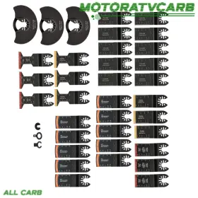 Mot4460798 All-carb 35pcs Multitool Blades Titanium And Hcs Oscillating Tool Quick Saw