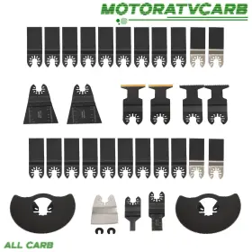 Mot4461646 All-carb 35 Oscillating Premium Multitool Kit For Wood Metal Plastics Saw Blades
