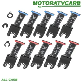 Mot4465250 All-carb 10 Extra Long Oscillating Saw Blades Bi Metal Japanese Teeth For Wood