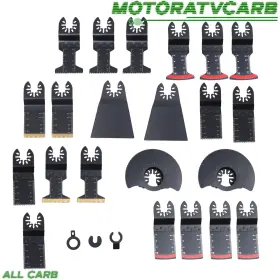 Mot4468218 All-carb Upgarded 25pcs Multi Tool Blades Set Includes 5 Types Saw Black