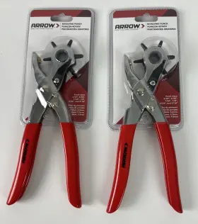Arrow 079055660002 Revolving Punch Pack Of 2 Grhp Cuts 6 Size Holes Non Slip Rubber Grips D27