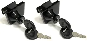 Auto-plaza 771077220645 Glass Cabinet Lock Single Swing With 2 Keys Black For Door Display Case