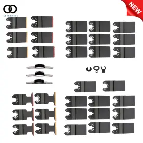 Apo336664 Autoooparts 35pcs 7 Types Multitool Blades Titanium And Hcs Oscillating Tool Quick Saw