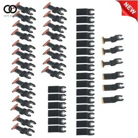 Apo336760 Autoooparts 50pcs Quick Release Multi Tool Titanium Curved Edge Oscillating Blades
