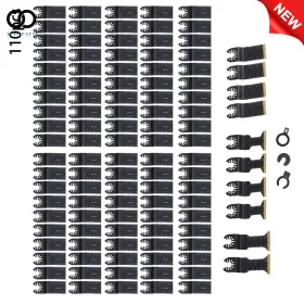 Apo336832 Autoooparts 110 Pack Universal Multitool Blades Oscillating Tool Blade Titanium Saw
