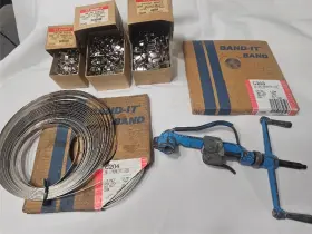 Band It Ybico C203 Clamp Kit Complete Stainless 1/2 Inch And 3/8 Banding Buckles Tool