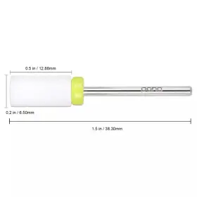 Cbc-61-3x Beauticom Professional Usa Ceramic White Large Barrel Bit Nail Drill Triple 3x Coarse Grit