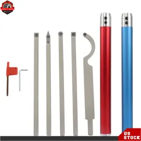 Ber439815 Berliii Carbide Lathe Tool Set 7 Piece 20 Inch Full Size Woodturning Tools New