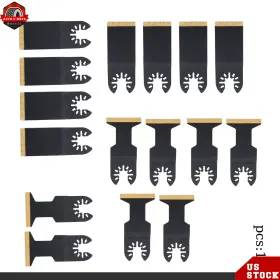 Ber631170 Berliii 16pcs Titanium Oscillating Saw Blades Multitool For Wood Plastics Metal