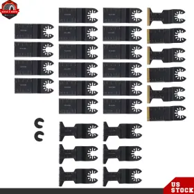 Ber631305 Berliii 28pack Quick Release Universal Oscillating Saw Blades Titanium Multitool