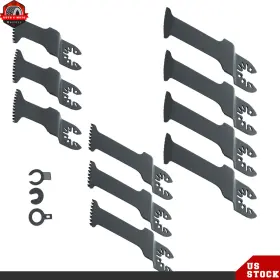 Ber631830 Berliii Professional 3 Types 10pack Steel Oscillating Tool Blade Carbon Black
