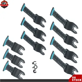 Ber631845 Berliii Professional Ocillating Tool Saw Blades 10pcs Include 3 Different Types Bi-metal