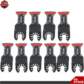 Ber631890 Berliii Curved Multi Tool Blades Kit 10 Pack Japanese Tooth Oscillating Saw