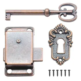 220707-0011 Bokwin Cabinet Cupboard Decorative Lock Furniture Vintage Red Bronze