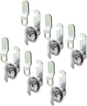 240126023 Bonsicoky 6 Pcs 5/8 Inch Thumb Operated Offset Cabinet Cam Lock Keyless 1-1/5