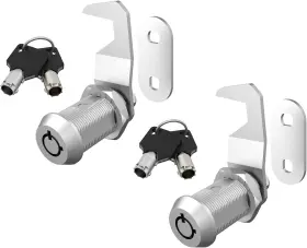 Bozxye 605195330897 2 Pack Toolbox Lock With Keys 1-1/8 Inch Cabinet Locks Silver