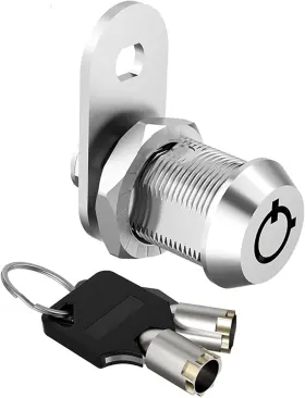 Bozxye 635411927044 1 Pack Cabinet Locks With Keys 5/8 Inch Keyed Alike Silver