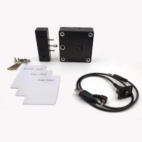 2nd-gen Branded 304369042825 Hidden Rfid Cabinet Lock With Emergency Power Cable For Wooden Black