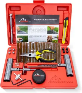 Bt4001 Branded Heavy Duty Tire Repair Kit - Flat Patch Tools For Quick And Easy Re