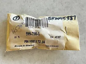 599-790-1 Brown & Sharpe 45387 New And No. Pin Vise 0-.04 Nos Edp#