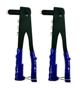 208748 Brufer Quality Products One-hand Pop Rivet Gun Tool With Nozzle Wrench And 4 Different