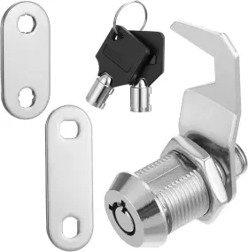 682673 Bruislard 1 Xvopxupd 5/8 Inch Cabinet Cam Lock Keyed Alike Tool Box With Keys Silver And Black