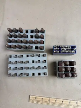 3w645 C.h. Hanson Steel Number Letter Metal Stamp Punch Sets Lot Made In Usa