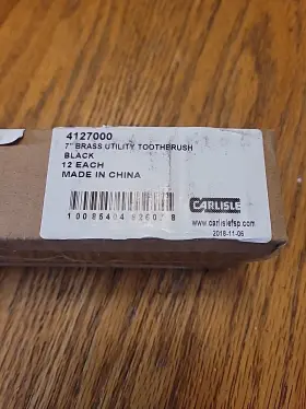 4127000 Carlisle Nib. Box Of 12 Foodservice Products Brass Bristled Brushes