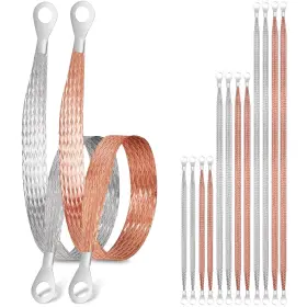 Strap1 Clapery 12 Pack Automotive Ground Straps 10/15/20 Inch Tinned Copper Braided