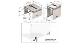 Pscv1bs Cr Laurence Crl Adjustable Brushed Stainless U-clamp