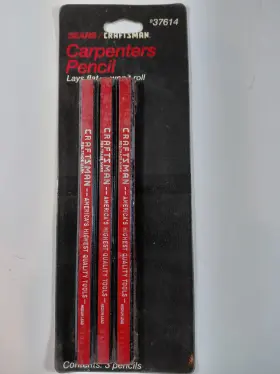 937614 Craftsman Vintage Carpenters Pencils 3 Pack Medium Lead Flat Wonftt Roll