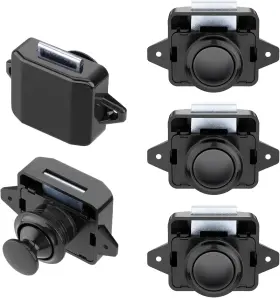 Fq0427 Cxqamitao 5 Pack Push Button Latch Cabinet Door Catch Keyless Cupboard Locks For Black
