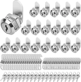 Cylinnda 793101648140 Cabinet Locks With Keys 5/8 Inch Cam Keyed Alike Tool 20 Pack