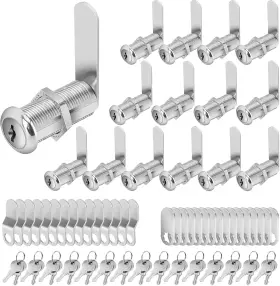 Cmlh05 Cylinnda Cabinet Lock Set 1-1/2 Inch Long Keyed Alike Cam Locks 15 Pack