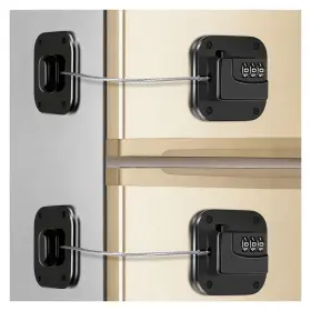 Daihongsafi-25-09890 Daihongsafi 2 Pack Fridge Lock With Combination - Refrigerator Heavy Duty Black