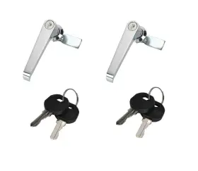 Ch120009330 Dtacke 2pcs Chrome Zinc Alloy Handle Cabinet Locks Switchgear Silver