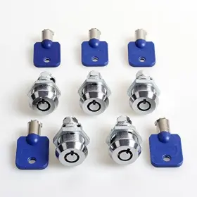 Locks-1 Eg Starts 710525507594 5 Pack File Cabinet Cam Lock Keyed Alike 5/8 Inch And 7/8 Chrome