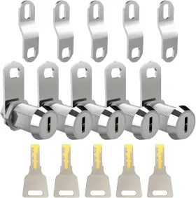 Eg Starts 714973187582 5x 1 1/8 Inch Office Cabinet Door Locks Cash Galvanized