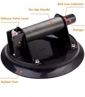 Electronix Express 655365824176 8 Inch Heavy Duty Glass Suction Cup For Granite And Vacuum Lifter .191