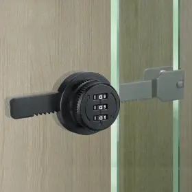Et-960 Etekjoy Keyless Ratchet Lock For Sliding Glass Door Showcase Display Black