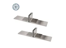 Fhcb2bs Fhc Free Standing Partition Bracket Set Brushed Stainless - Pack Of 2