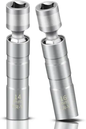 Gasr23 Flatri 14mm&16mm Spark Plug Socket 5/8 Swivel For Maximum Flexibilit