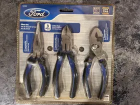 Fht0099 Ford Labeled 3 Pc Plier Set 6 Inch Long Nose Diagonal Cut Slip Joint