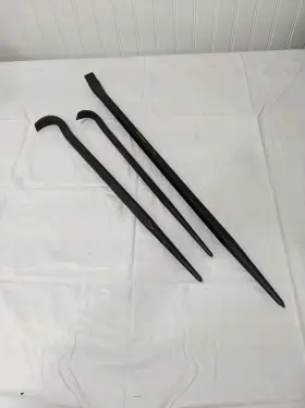 70-578g Gearwrench 3 Piece Rolling Head Pry Bar Set Incomplete Missing 16 Inch