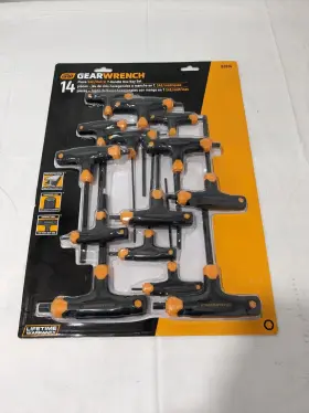 83514 Gearwrench 14pc Sae And Metric Comfort Grip T-handle Hex Key Set #83514