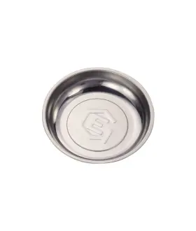 001036 Genius Tools Magnetic Parts Tray Stainless Steel 6-inch Round Secure Hold For